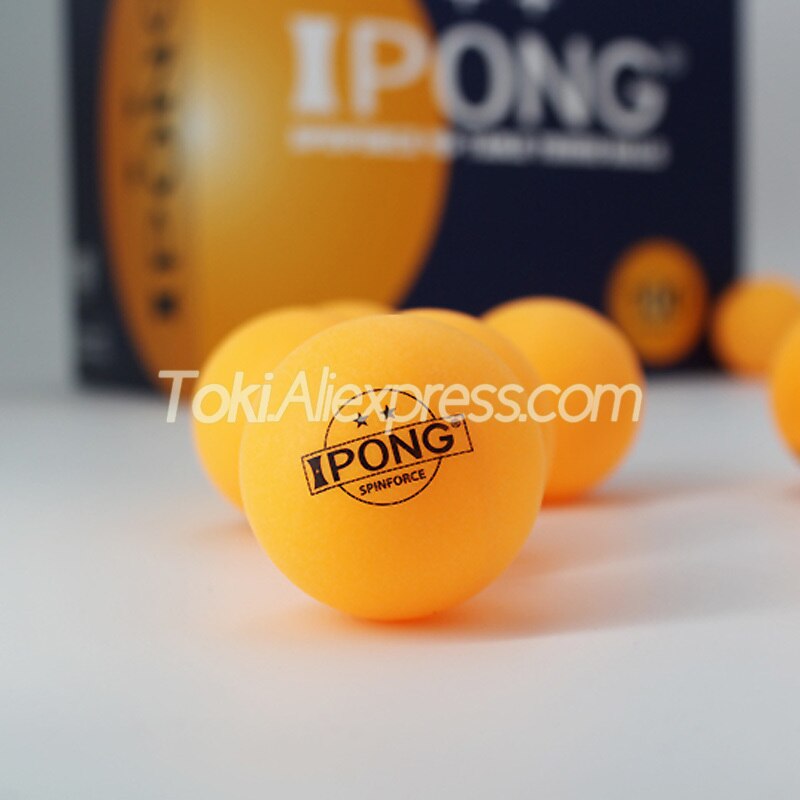 100 bälle IPONG 2-Sterne Tischtennis Bälle (ABS, Orange Farbe) ausbildung Gelb Ping Pong Bälle für Tischtennis Roboter