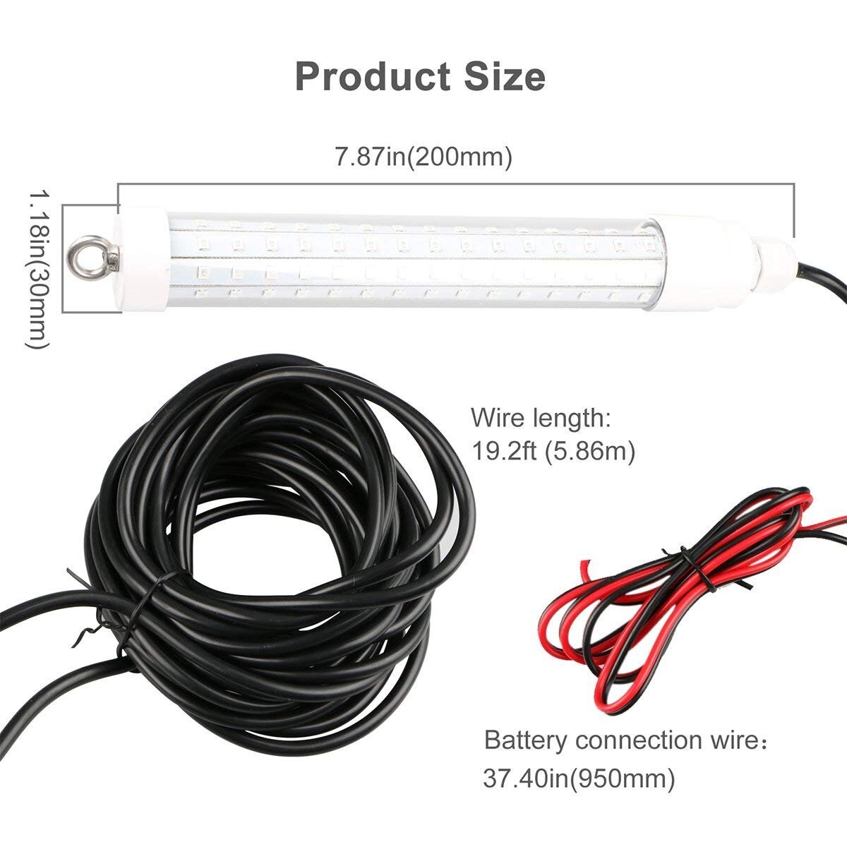 Luz LED de pesca de 10W y 12V, luces LED subacuáticas para estanques que atraen peces, lámparas LED de atracción nocturna, luz sumergible, herramienta de pesca