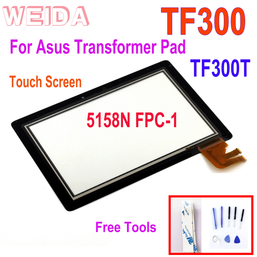 10.1 "Touch Screen Voor Asus Transformer Pad TF300 TF300T 5158N FPC-1 Touch Digitizer Glazen Paneel Sensor Vervanging Onderdelen