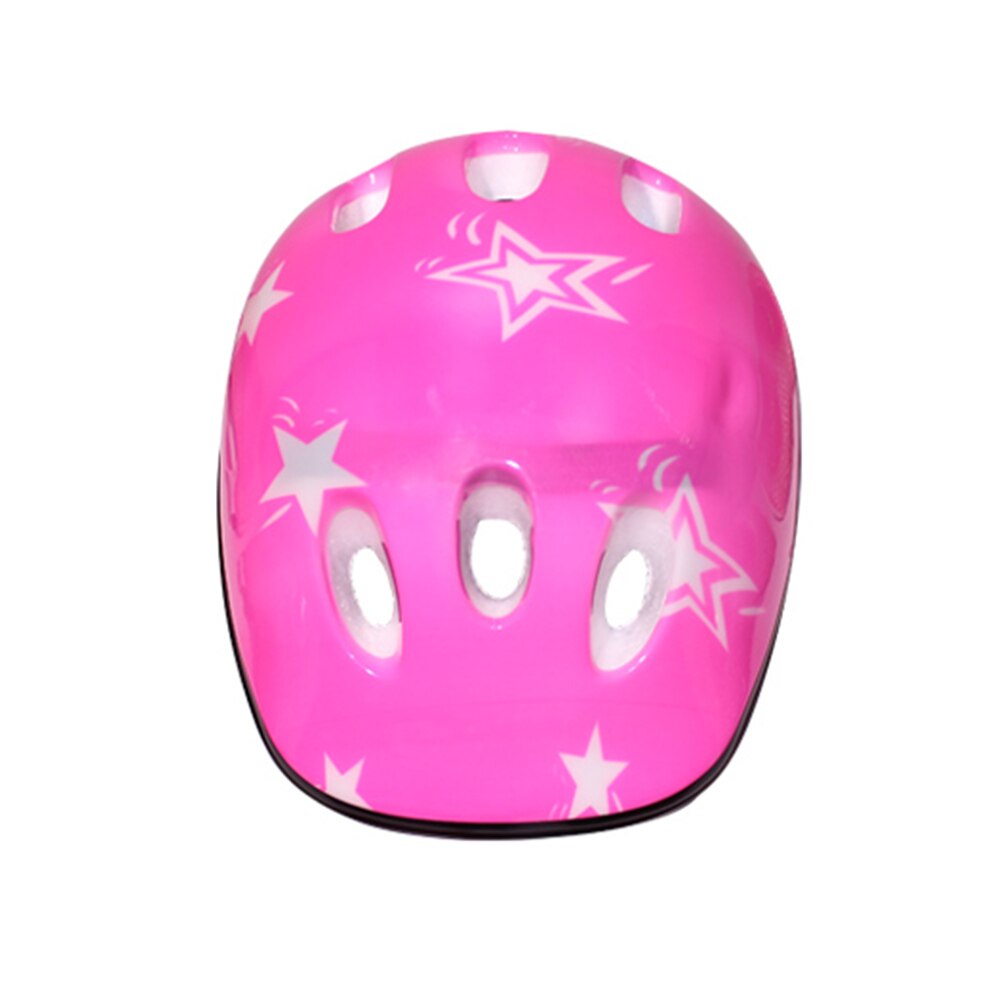 Outdoor Kids Helmet Protective Mountain Bike Bicycle Cycling Sliding Plate PADS Safety Protective Set Children Clothing Set: Pink