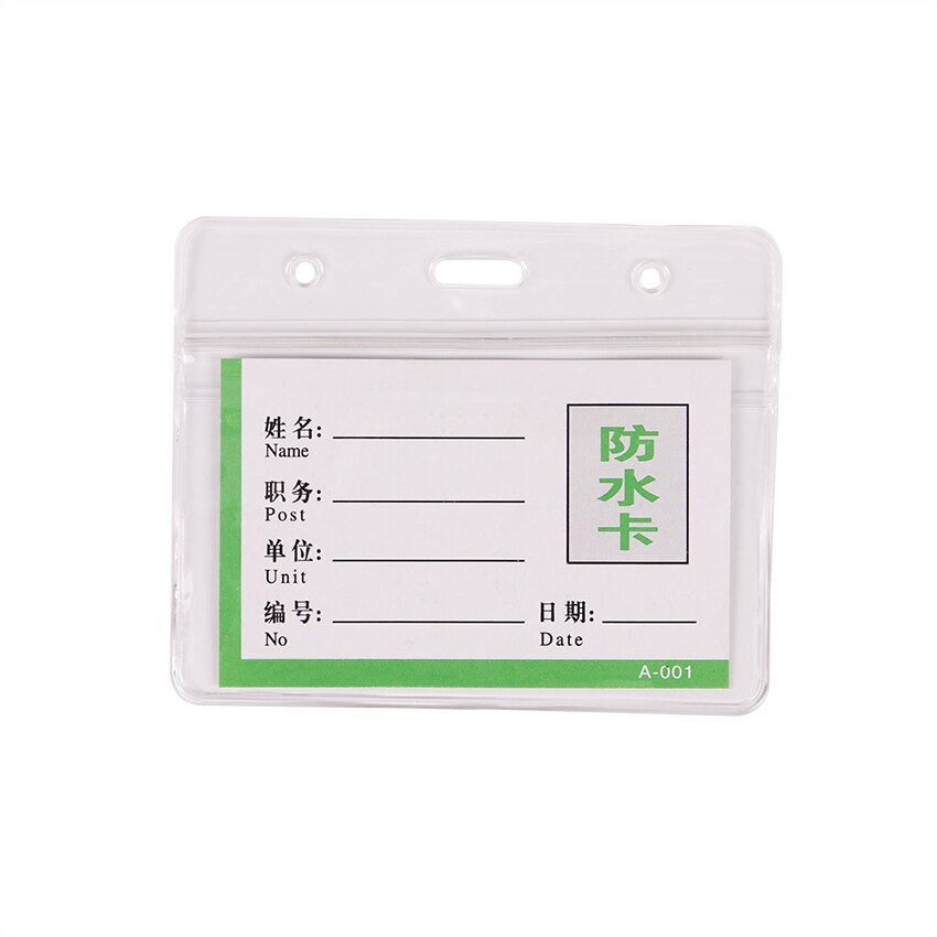 10PCS PVC ID Badge Case Clear and Transparent Holes Bank Credit Card Holders ID Badge Holders Accessories: 1