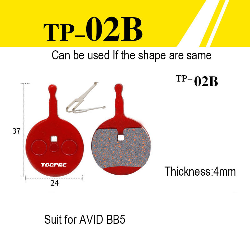 TOOPRE Mountain Bicycle Bike Disc Brake Pads Copper Fiber Semi Metal for Shimano M446 355 395 BB5 SRAM AVID HAYES Magura ZOOM: Light Grey