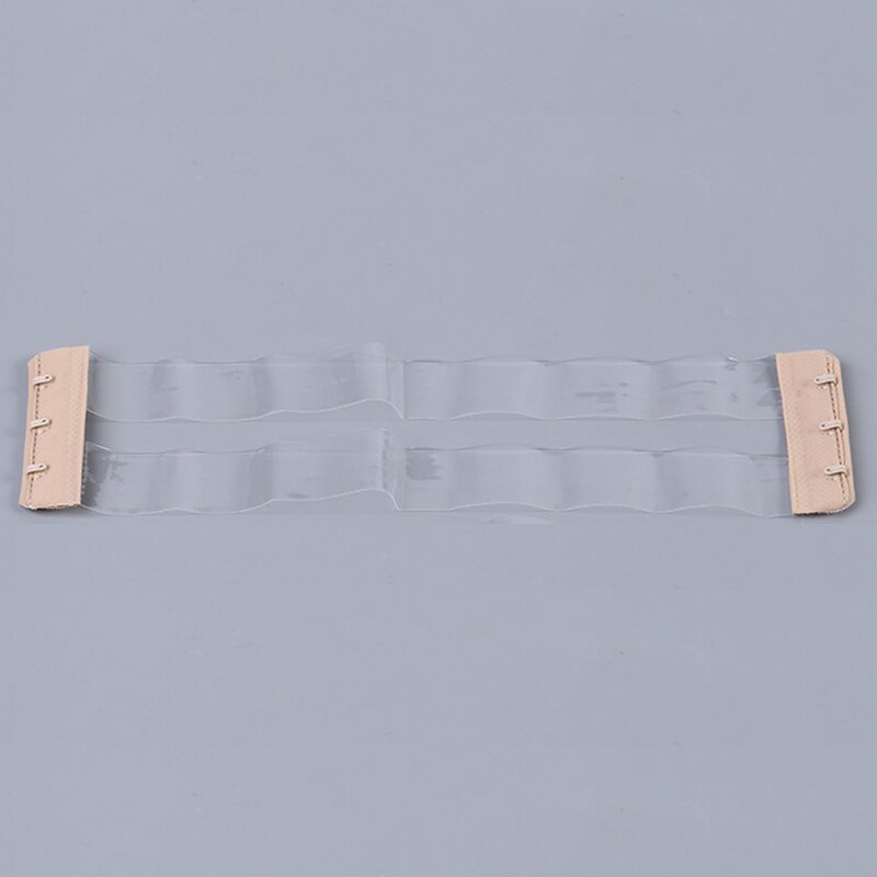 Vrouwen siliconen antislip gesp transparante bh-bandjes onzichtbare transparante bh-band rugloze elastische bh-verlenger schouderband