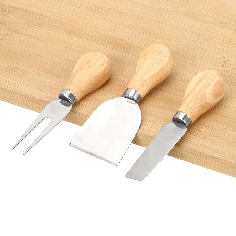 3 Stks/set Kaas Gereedschap Keuken Accessoires Houten Handvat Mes Kit Gadgets Kookgerei Kaasschaaf Sets