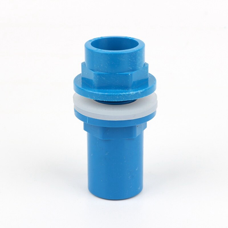 1pc up-cloud pvc 40mm stik til akvariet afløbsrør tilbehør akvarie drænsystem fittings 1 1/4 tommer gevindsamling: Blå