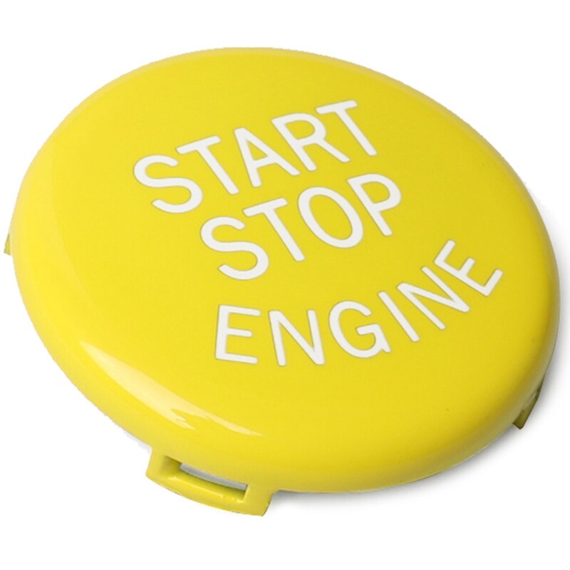 Gele motor start-stopknop afdekking voor bmw e-chassis  e46 e60 e90 e92 e87 e82 e64 e70 e71 e53 e89 e39