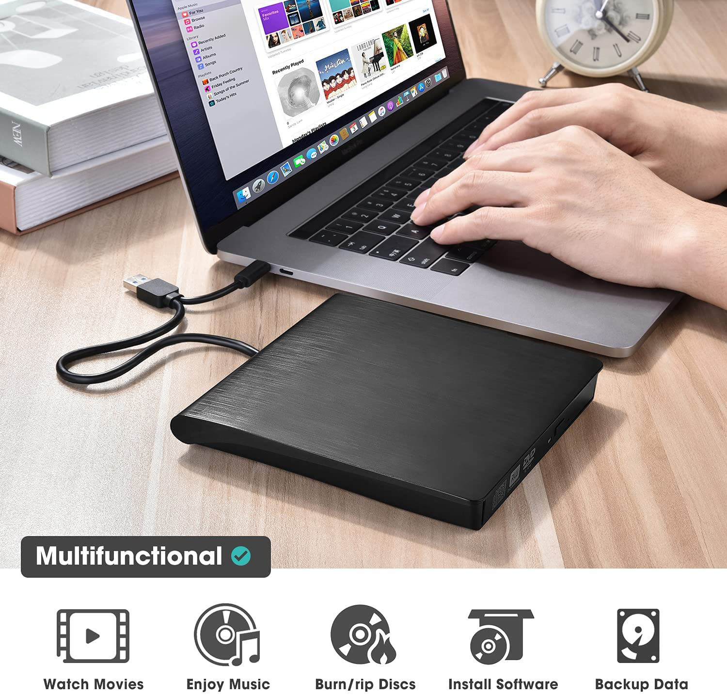 USB 3,0 Externes DVD RW CD Schriftsteller Stick Brenner Reader Player Optische Laufwerke Für Laptop PC Dvd Brenner Dvd portatil
