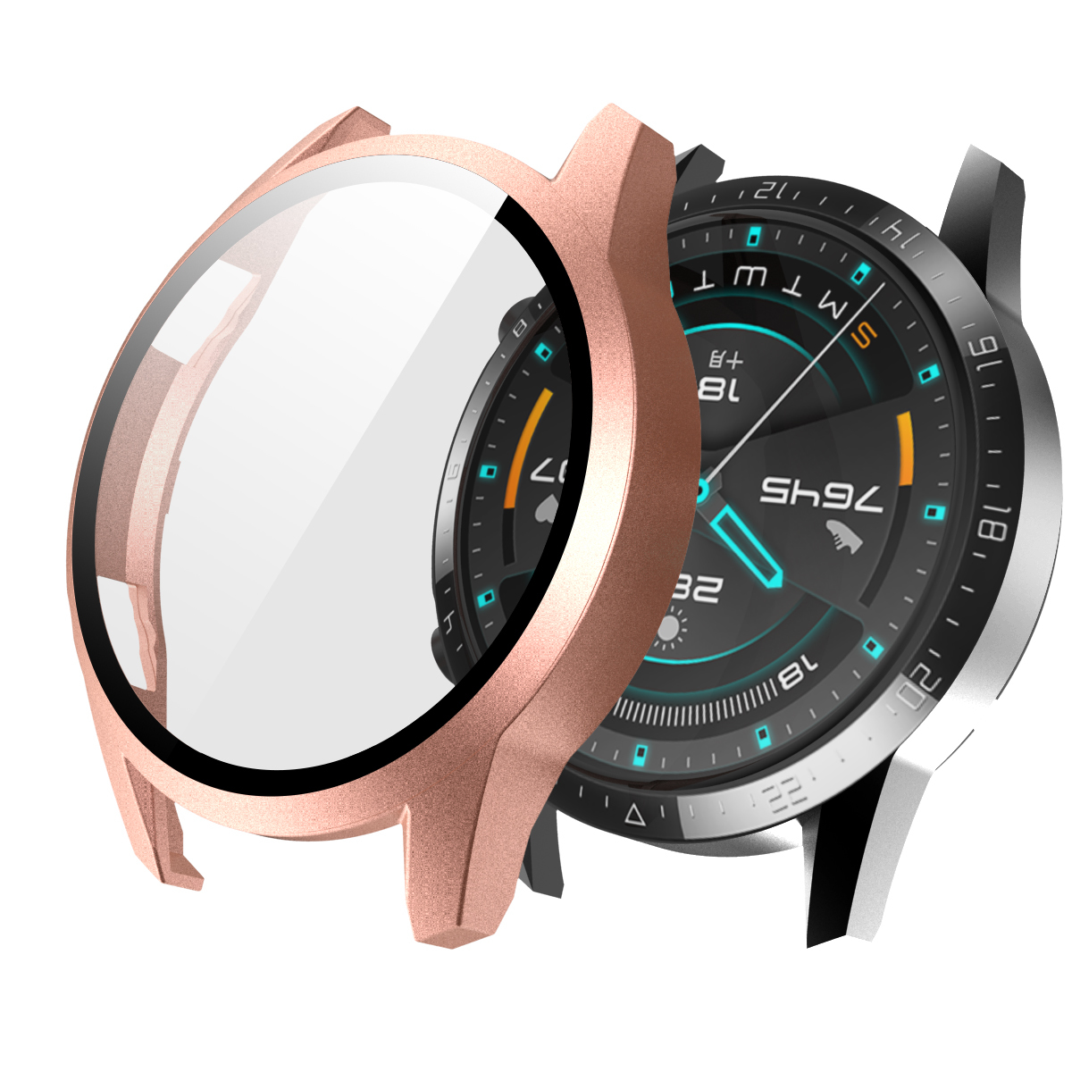 Coque de Protection en TPU pour Huawei Watch GT 2, couverture complète de 46mm, coque de Protection antichoc GT2 42mm, accessoires de montre intelligente: Rose Gold / huawei GT2 42mm