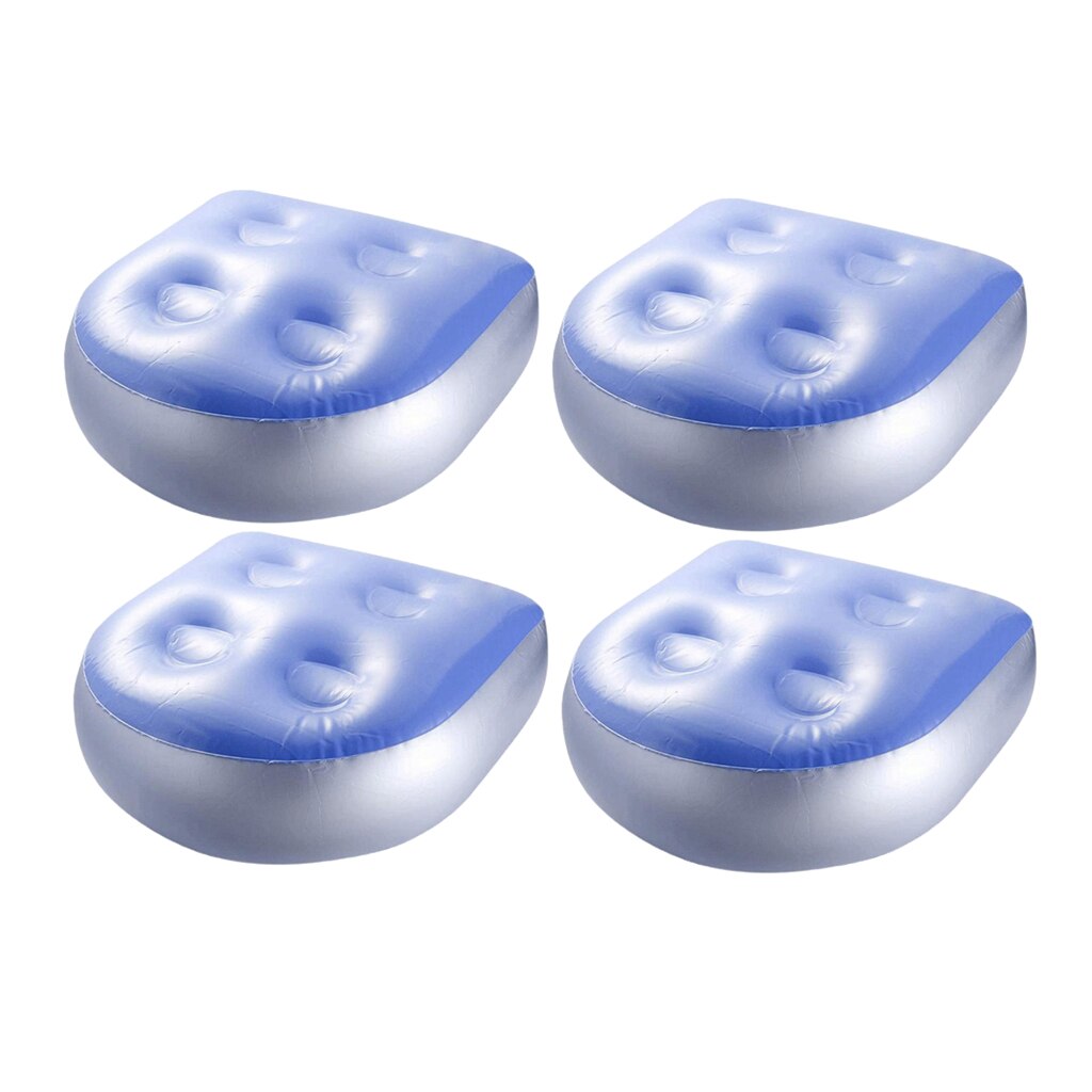 2/3/4 Pieces Spa Booster Seat Soft Water Inflatable Tub Cushion Pad