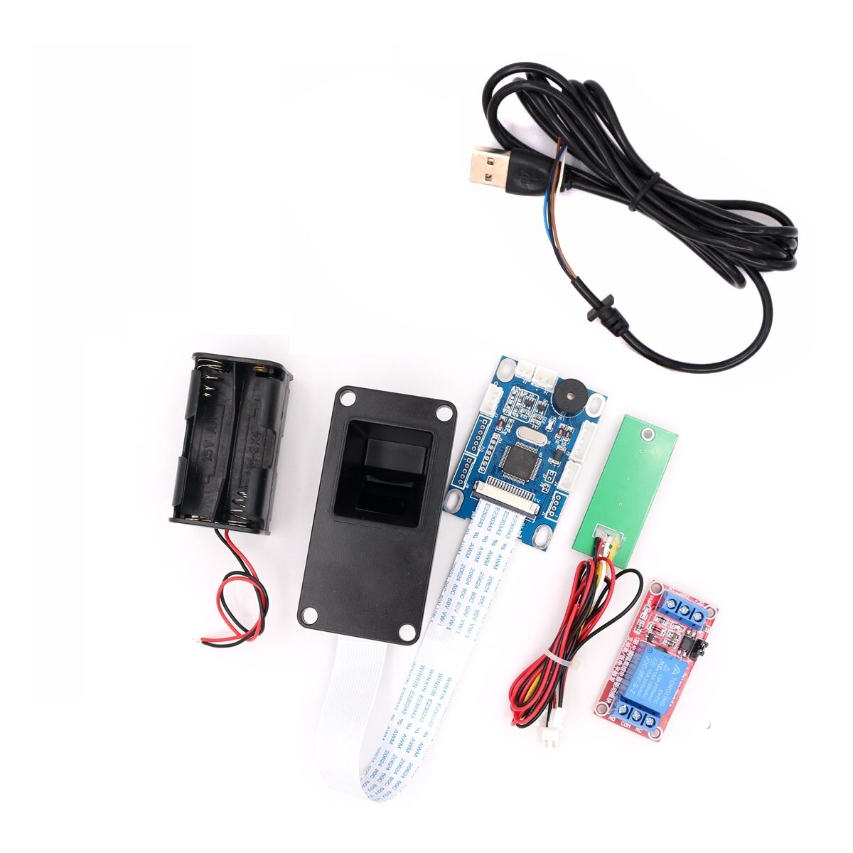 DIY 5V Biometric Fingerprint Relay Output Car ignition Elevator device control Fingerprint Lock Door Access Control: TFS-T71E