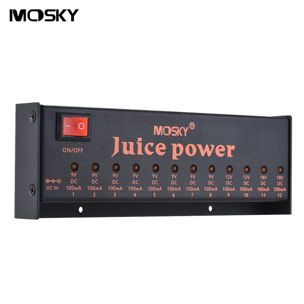 Mosky Sap Power Gitaar Effect Pedaal Voeding Voor 9V 12V18V Gitaar Effecten Low-Power Versterker Gitaar Pedaal Gitaar accessoires