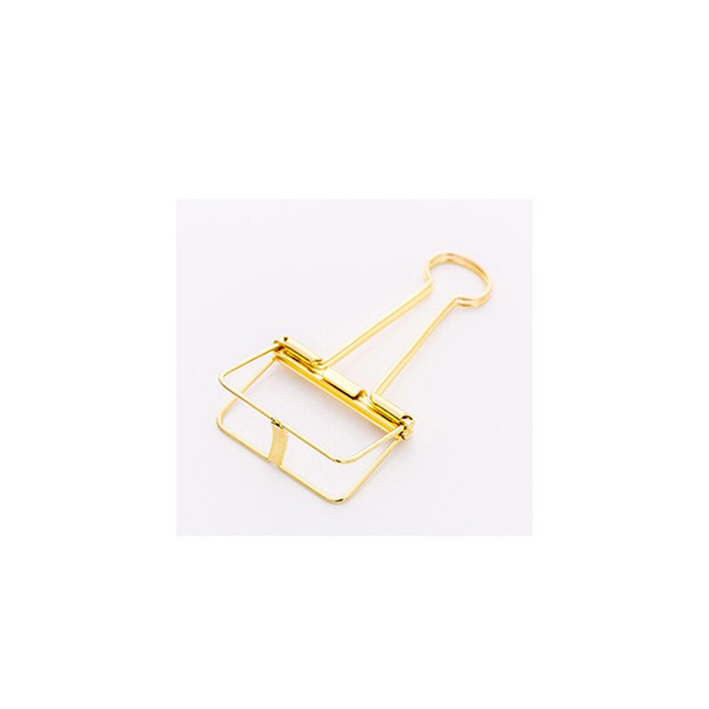 1Piece Colour Metal Clips folder Binder clip Exquisite Ticket clip Food packaging Stationery school office Supply: Large yellow
