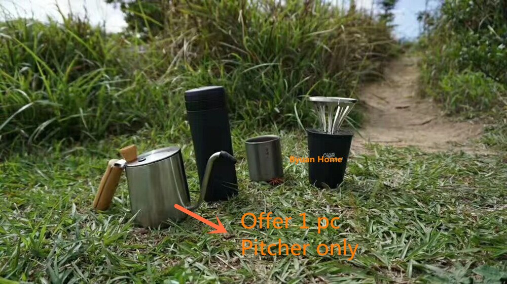 500ML Super Brew bird drip Milk Pitcher Coffee Jug 304 stainless steel milk cup DIY espresso tools coffee pot wood handle