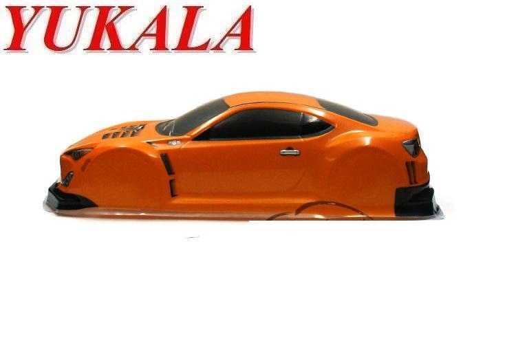 Yukala 1/10 fjern kontrol bildele pvc malet karosseri shell til 1/10 rc racing on-road drift bil 445*190mm hjul base 250mm