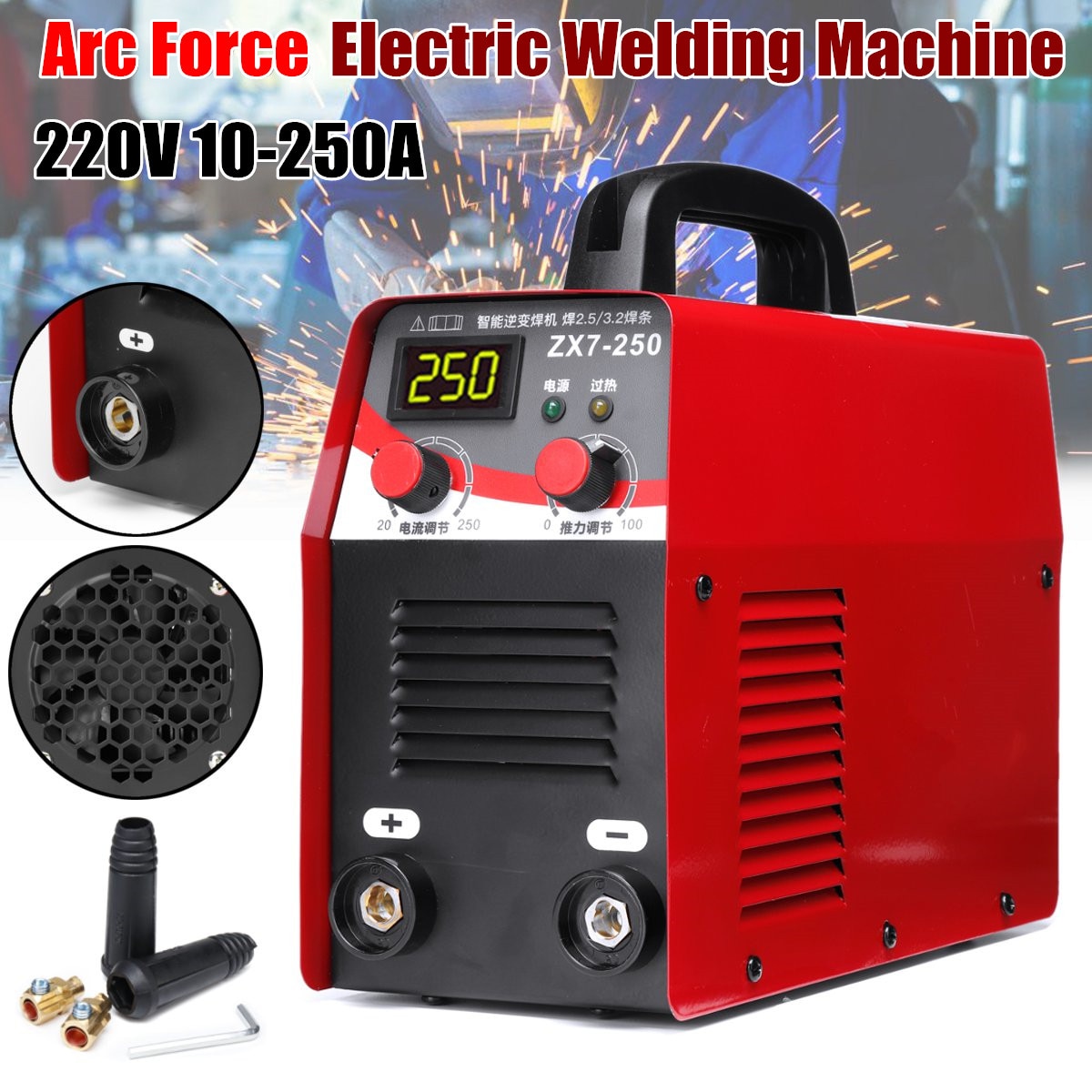 220V Welding Machine 6KW/9.5KW ZX7-250 10-250A Arc Force Electric Mini/Pro LCD Digital Display MMA IGBT Inverter Welders Newest: ZX7 250 pro