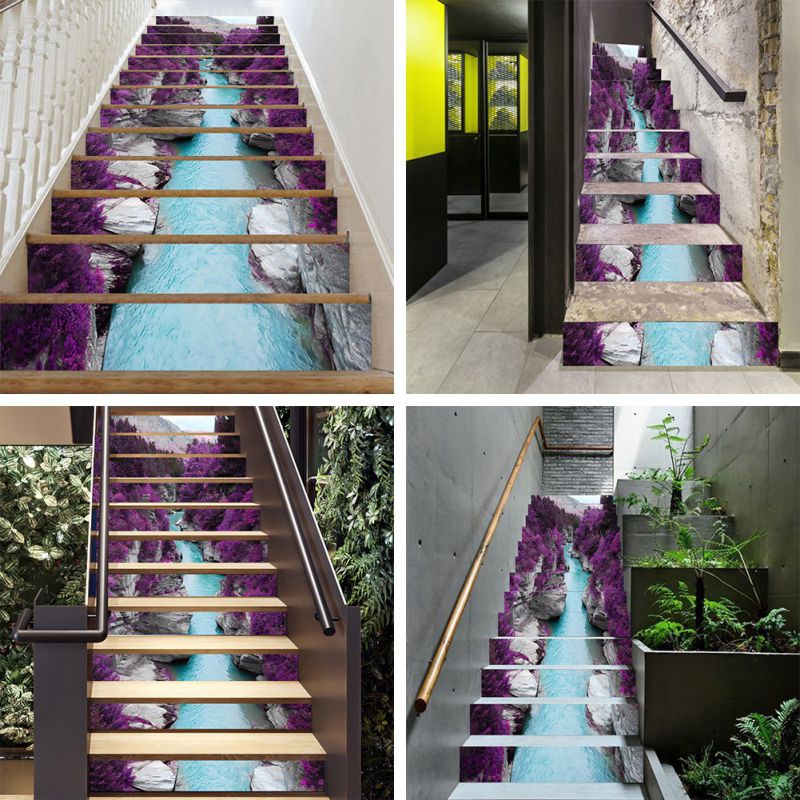 3D Stair Stickers Handicrafts Waterproof Removable Self Adhesive DIY Stairway Decals Stairs Decoration