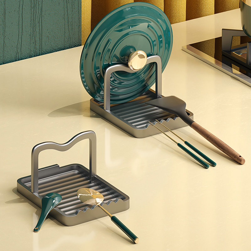 YUN JIEYA Kitchen Organizer Storage Pot Lid Rack Aluminum Spoon Spatula Holder Shelf Cook Dish Rack Cover Stand Hoom Accessories