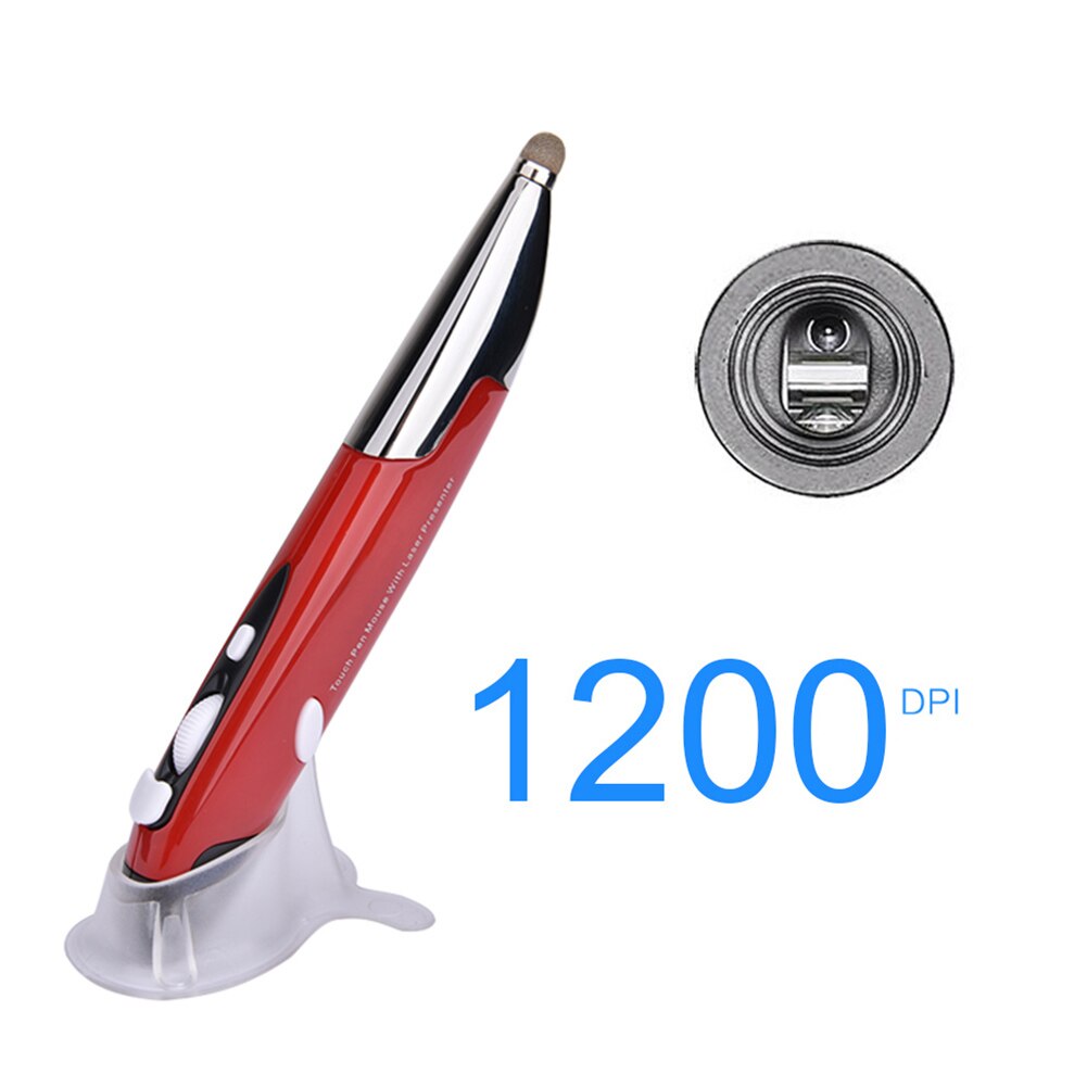 PR-06 2.4G Wireless USB Optical Presenter Pen Mouse Adjustable 1600DPI 4 Key Mini Mice for Tablet Laptop PC Desktop Smart TV Box