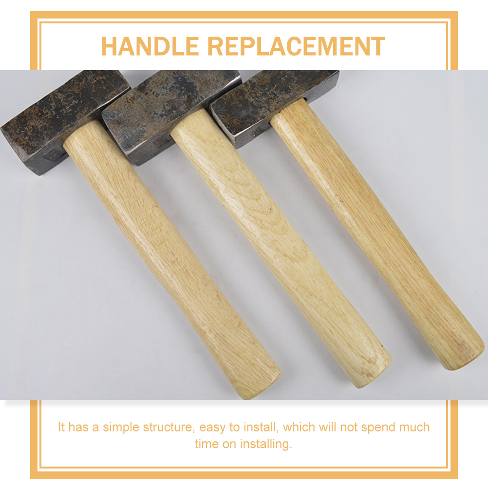 Poignée de marteau en bois, Durable, lisse, Construction de haute classe, utilisation sûre, outils manuels, accessoire de marteau en bois, pièce de rechange