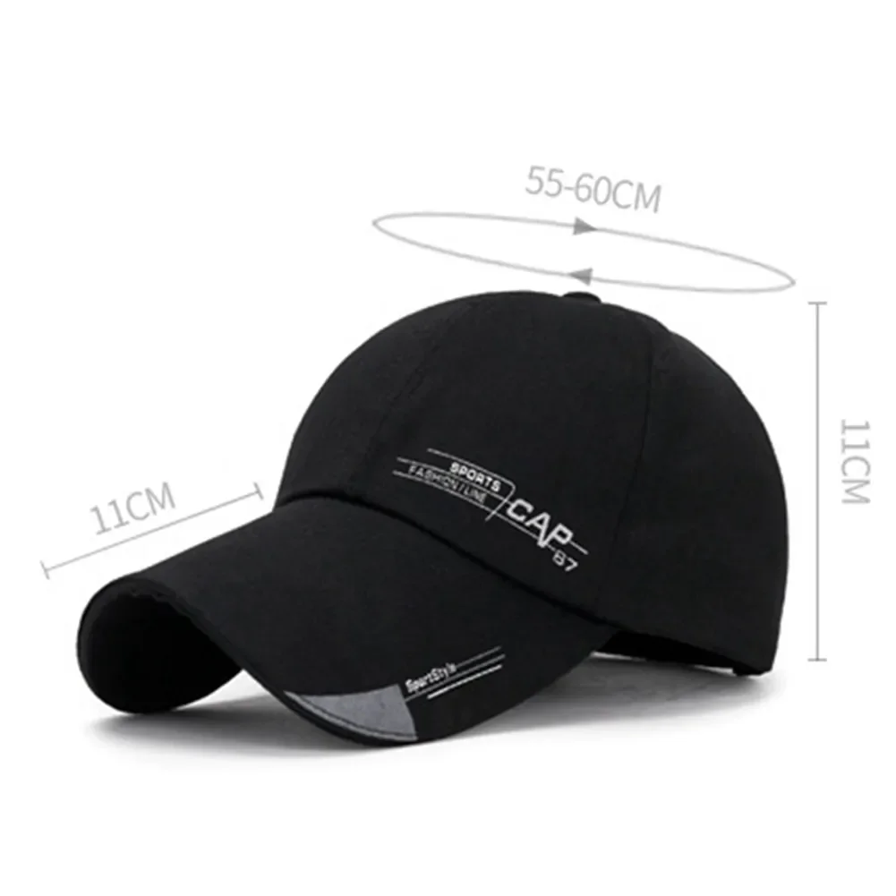 Novedad de verano, gorra deportiva para hombre, sombrero para pescado, línea de al aire libre, gorra de béisbol, visera larga, sombra, Snapback, sombrero para el sol, Gorras de hueso,