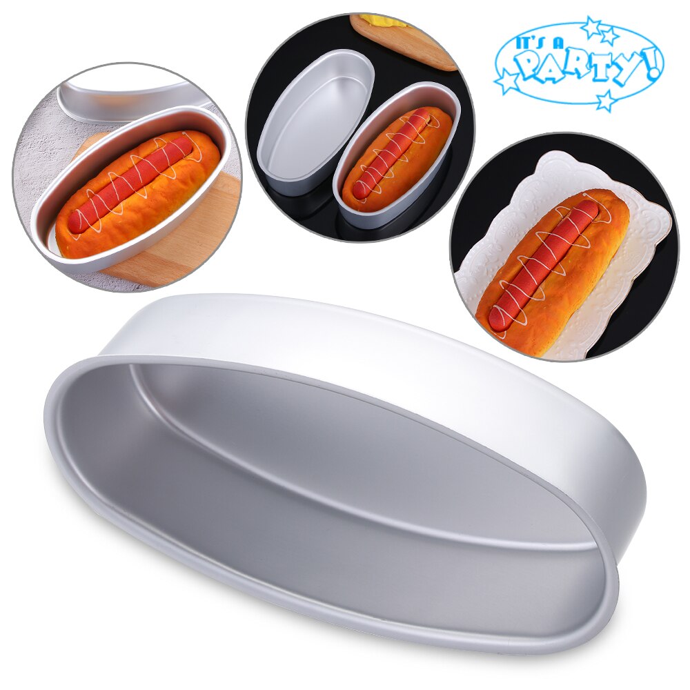 1/2PCS Oval Shape Cheesecake Baking Bread Pan Non-stick Aluminum Alloy DIY Toast Cake Mold Tray Kitchen Gadgets