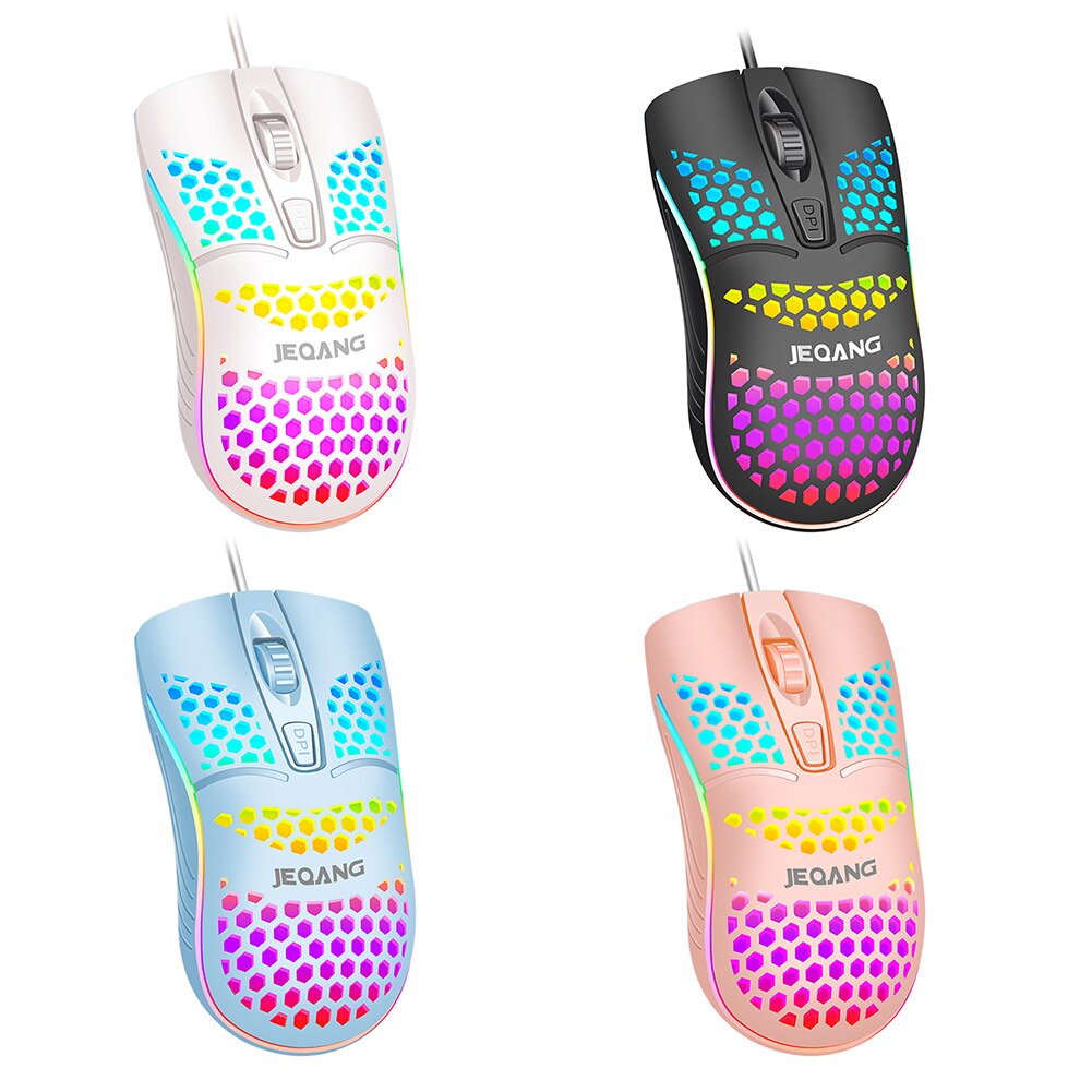 Laptop Desktop Computer Mouse USB Wired Gaming Mouse 1600 DPI Honeycomb Optical Mice for Computer PC