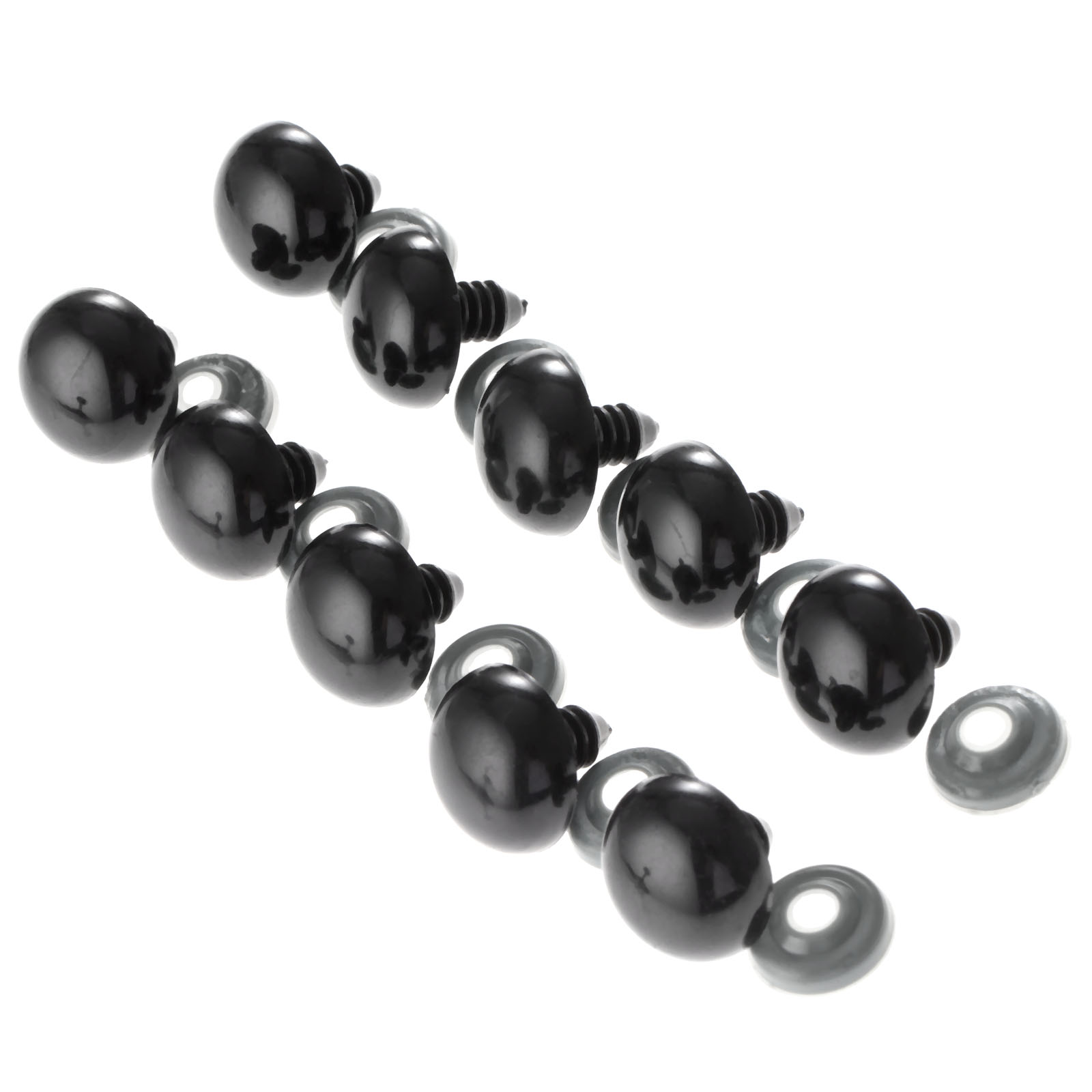 20 Sets Black Plastic Teddy Bear Doll Animal Plush Toy Craft Colorful Safety Eyes Making DIY Handmade Accessories 6mm-20mm: 18mm 20sets