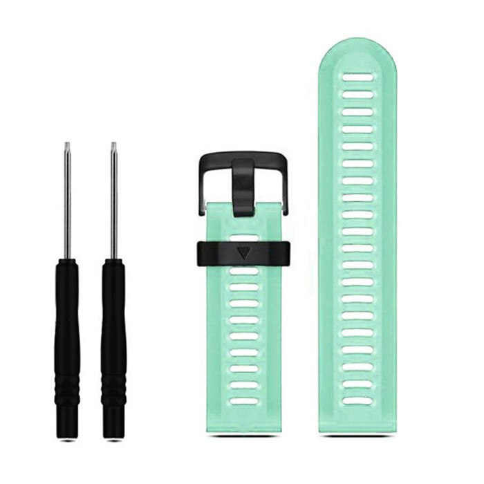 26mm largeur bracelet de montre pour Garmin Fenix 3 bandes Sport extérieur Silicone bracelet de montre pour Garmin Fenix 3 HR 5X Plus 6X Pro avec outils: Mint green