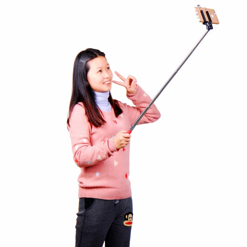 Universal Wired Selfie Stick Monopod voor IOS Andriod Smartphone Self Handheld Telefoon Houder Voor Samsung Galaxy Xiaomi Camera