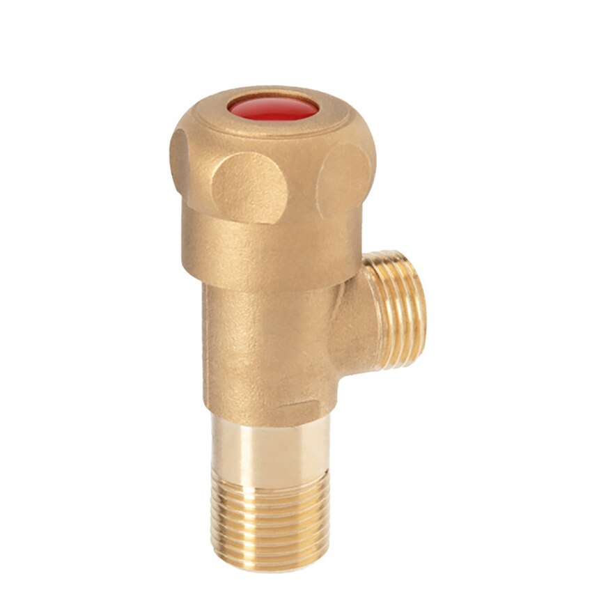 Angle Stop Valve Brass / Cold Water Quarter Turn ON/Off for Bathroom Fixtures - Faucet, Toilet Supply Shut Off Vavle 앵글밸브: Red