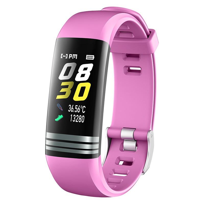 Smart Bracelet Fitness Tracker Bracelet Sports Smart Band Watch Heart Rate Monitor Blood Pressure Smartband Health Wristband: Pink