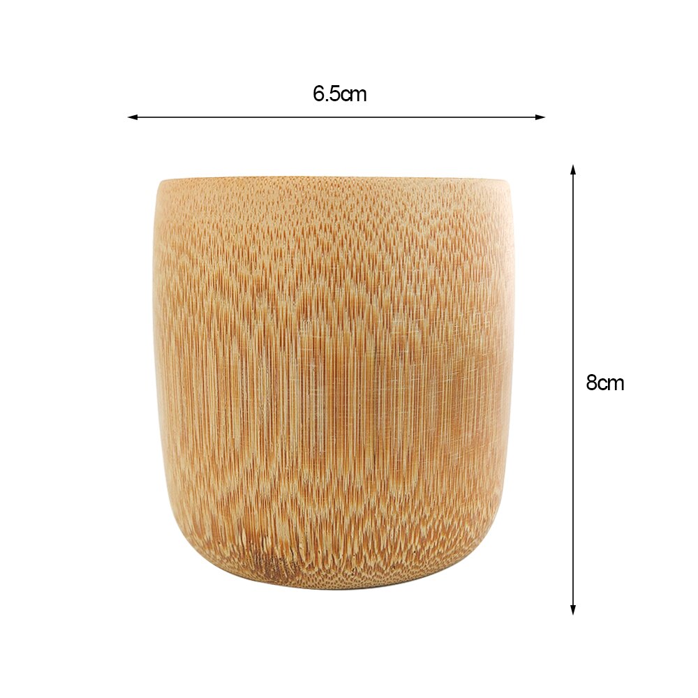 Home Japanese Style Natural Bamboo Cup Tea Cups Green Natural Pure Handmade Bamboo Tea Cups Water Cup Bamboo Round Tea Cups: Default Title