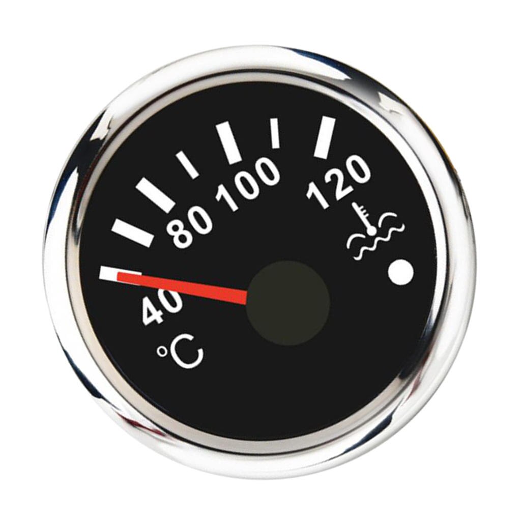 Black Water Temperature Gauge Digital LED Volt Gauge w/ Back-light Gauge