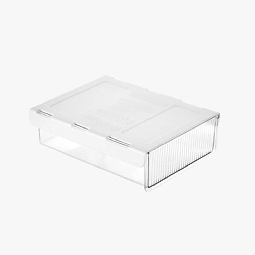 1PC Kantoor Kast Onder De Tafel Opberglade Uitschuifbare zelfklevende Lade Opbergdoos Verborgen Huishoudelijke Artikelen: Light Grey