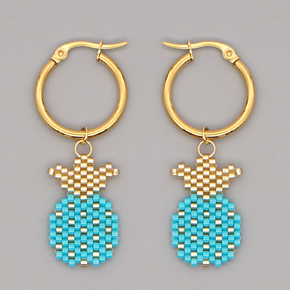 Go2boho Miyuki Beaded Earrings Pink Flamingo Hanging Earrings for Women Jewelry Femme Eardrop Accessorie Pendientes: MI-E210006C