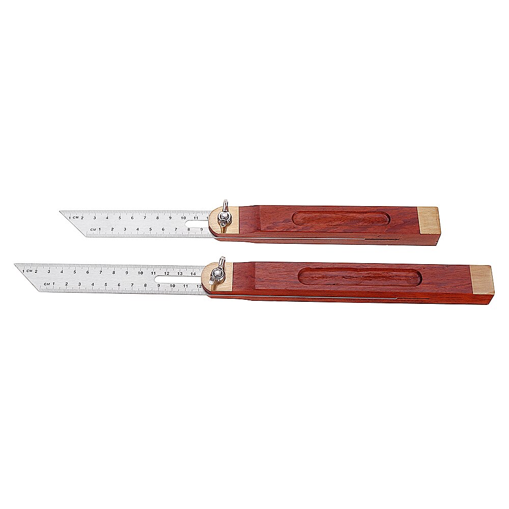 0-22/0-27cm règle d'angle de glissement T biseau bois dur poignée 360 degrés rotatif ingénieur règle en acier de haute précision pour le travail du bois