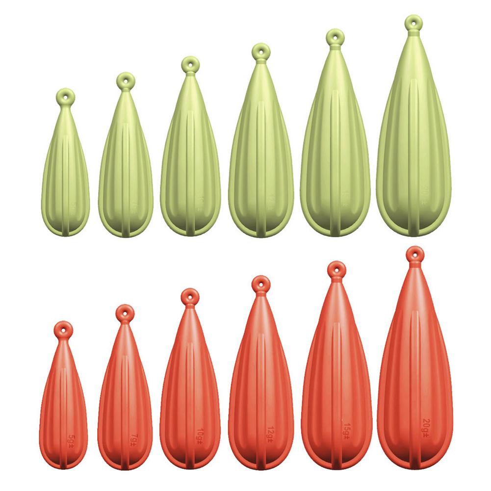 Bouchon de pratique de pêche lumineux en PVC, 6 pièces, en caoutchouc, amélioration de l'action de lancer, outil de pratique pour débutants