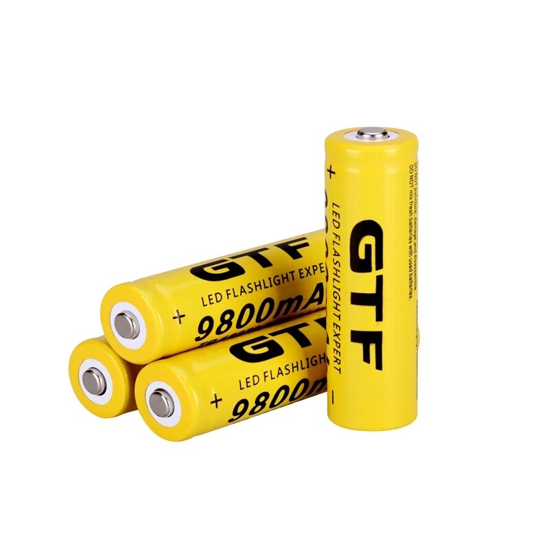 GTF 18650 3.7V 9800mAh Li-ion battery Rechargeable Lithium ion Batteries for flashlight headlamp electronic toy