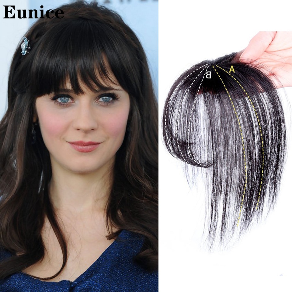 Synthetisch Zwart/Lichtbruin Clip Op Pony Haarstukjes Voor Vrouwen Pony Clip In Hair Extensions Hoge Temperatuur Fiber Eunice haar