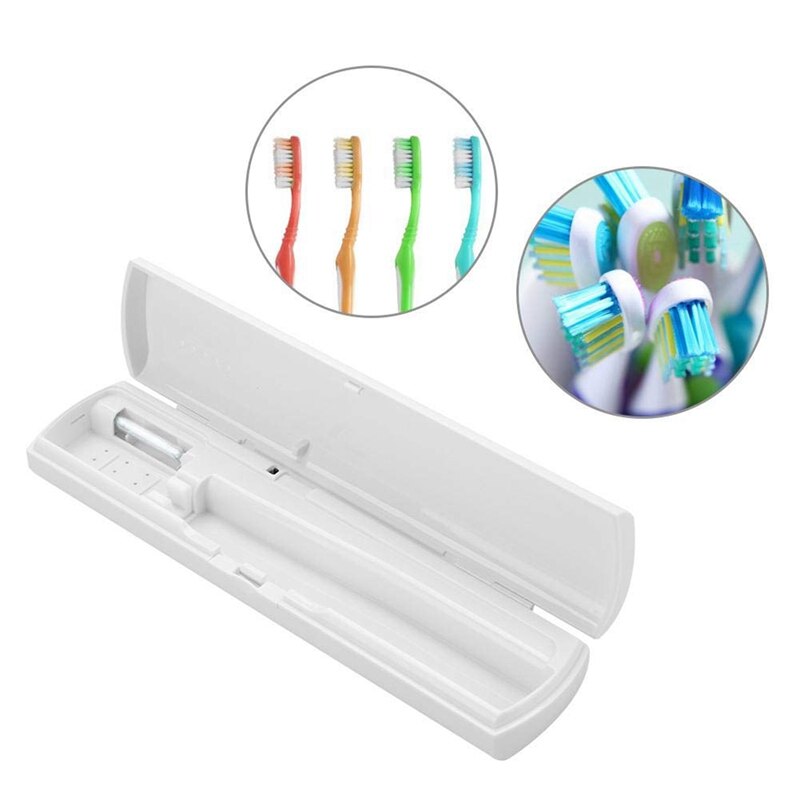 2Pcs Draagbare Uv Tandenborstel Sterilisator Elektrische Tandenborstel Voor Reizen/Business/Home-At-15A & Zl-18A