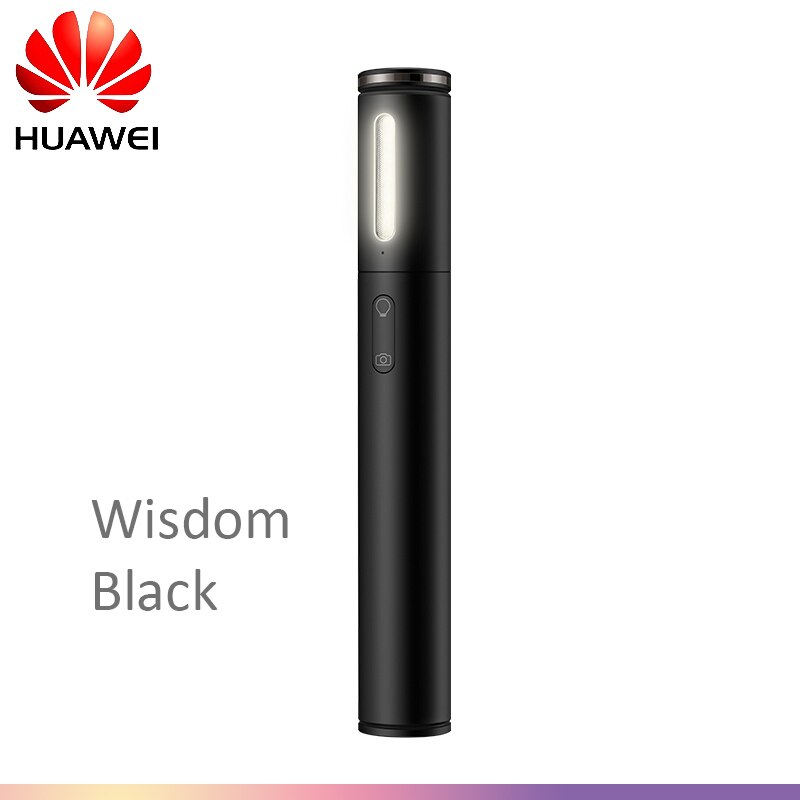 Original HUAWEI CF33 Bluetooth selfie bâton troisième vitesse lumière de remplissage poche mini selfie bâton voyage portable honneur selfie bâton: black