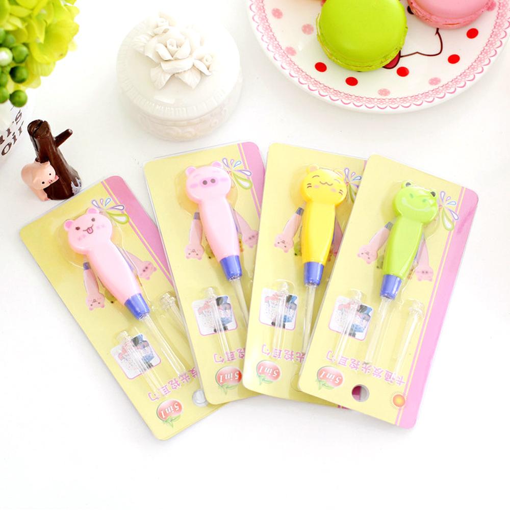 Oor Lepel Reiniging Met Led Verlichting Leuke Cartoon Dier Afneembare Oorsmeer Remover Tool Veiligheid Cleaner Lepel Voor Kinderen Gezondheid