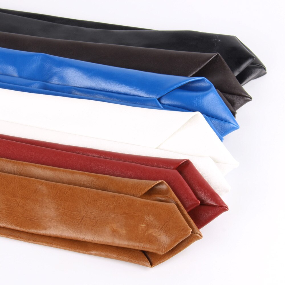 Nuevas corbatas de cuero PU para hombres, corbatas casuales de PU, corbata de sólida para hombre, corbata para traje de boda negocios