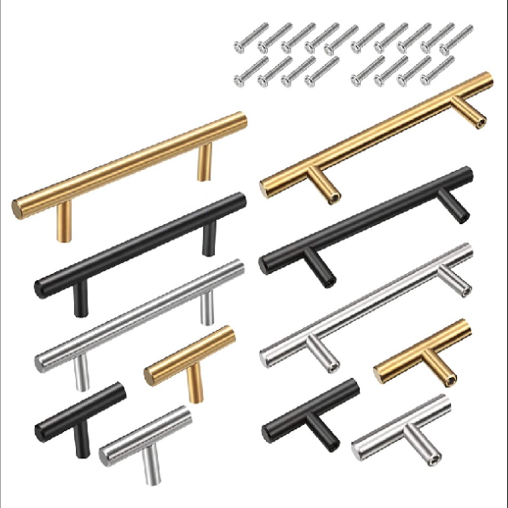 12 Pcs Metal Handles For Tray Resin Stainless Steel Hardware Handles With Screw Sets Drawer Kitchen Cabinet Door
