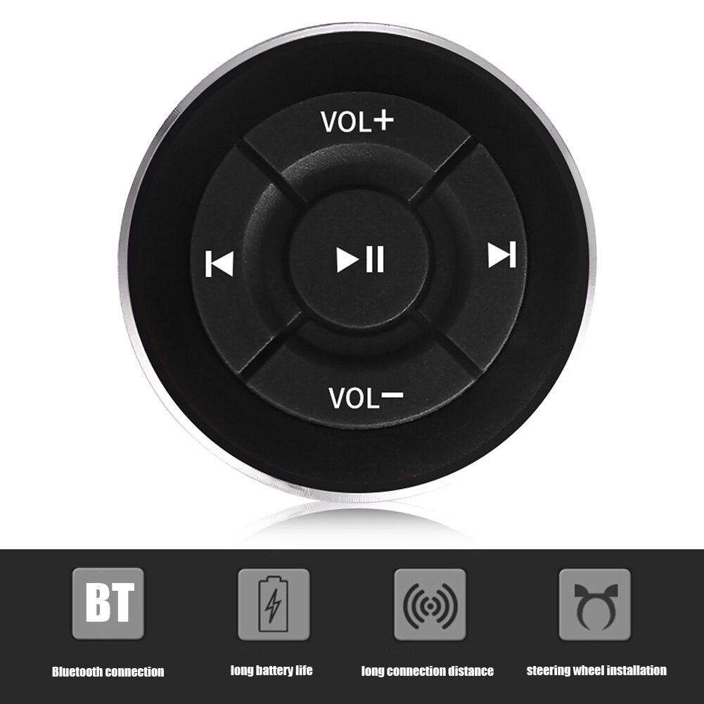 Draadloze Bluetooth-Compatibel Auto Stuurwiel Media Muziek Controle Knoppen Afstandsbediening Selfie Knop Voor Ios Android