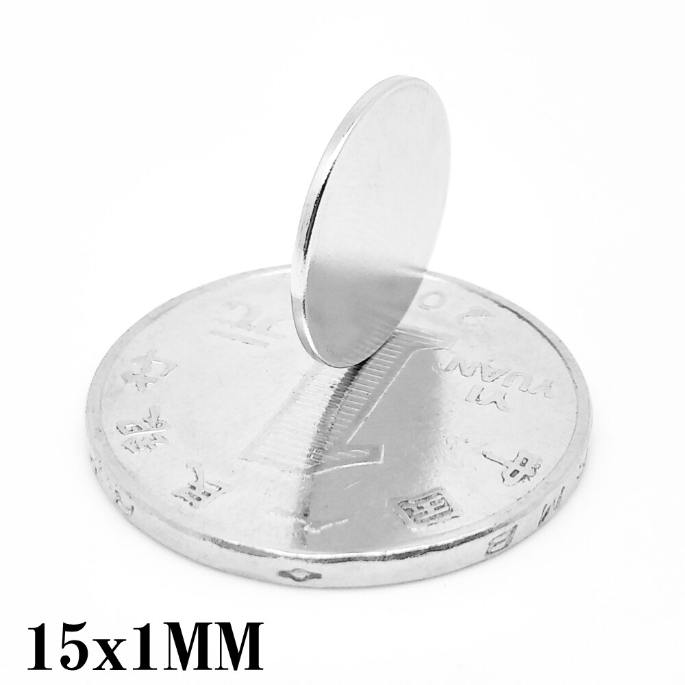 20/50/100/150/200/250/300Pcs 15X1 Mm Ronde Zoeken magneet 15Mm X 1 Mm Neodymium Magneet Disc 15X1 Mm Permanente Magneet Sterke 15*1 N35