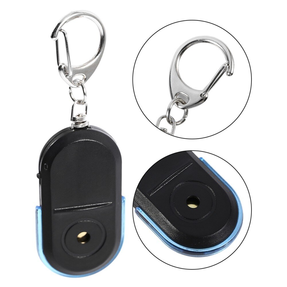 Portable Key Finder Old People Anti-Lost Alarm Key Finder Wireless Useful Whistle Sound LED Light Locator Finder Keychain