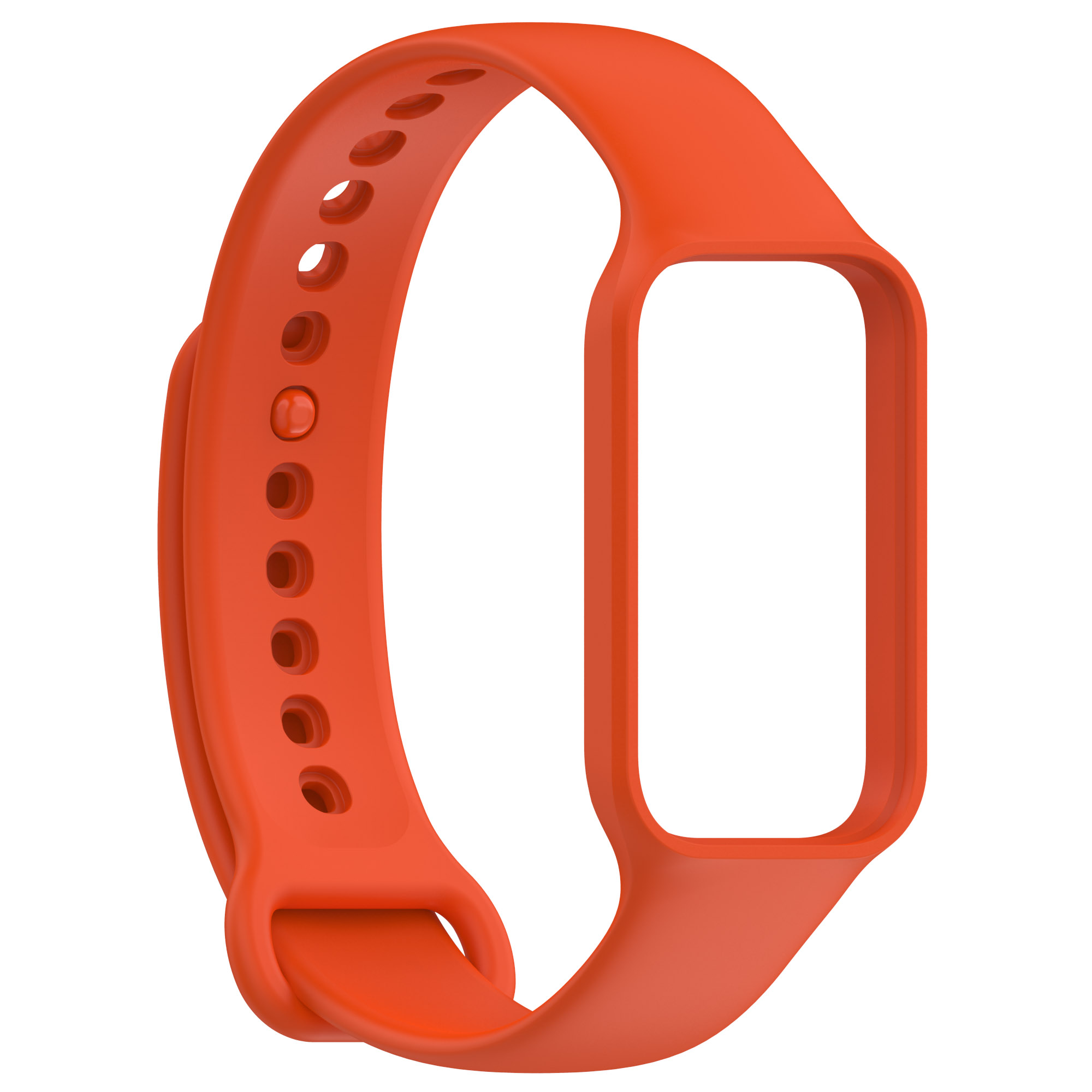 2 In 1 For Xiaomi Band 8 Active Watchband Durable and Soft Silicone Strap With Frame Protector Shell: Red Black