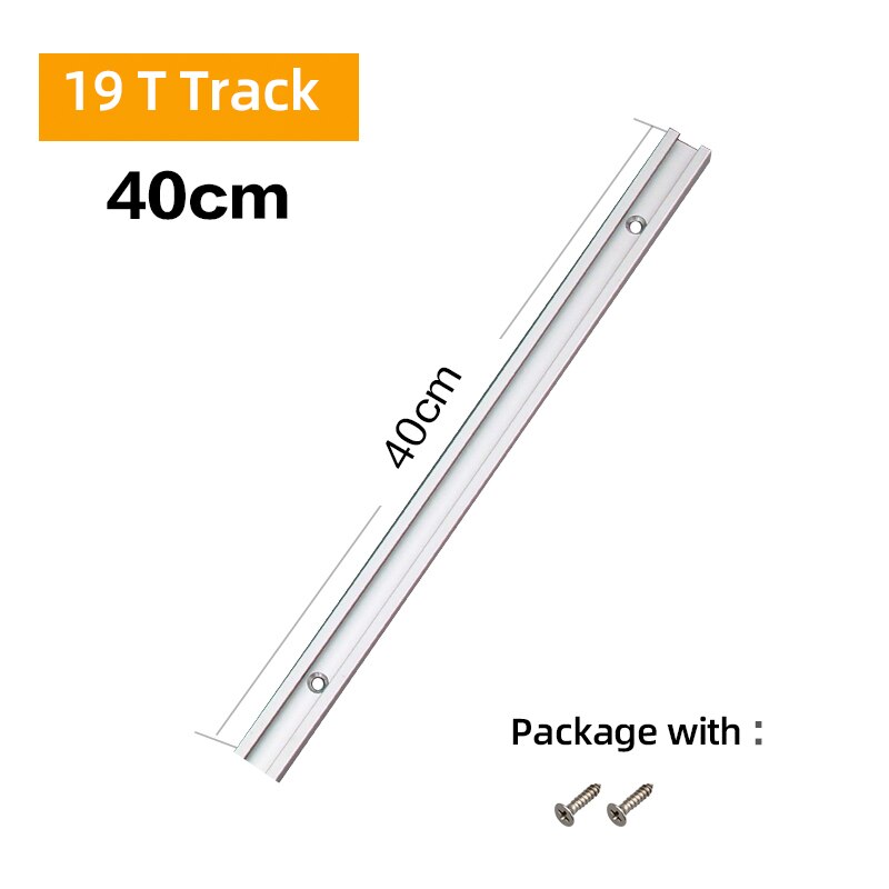 Type 19 T Track Aluminium Woodworking T-slot Slide Track Miter Aluminium Alloy T-Track for Woodworking Saw/Router Table: 1Pc 400mm T-track