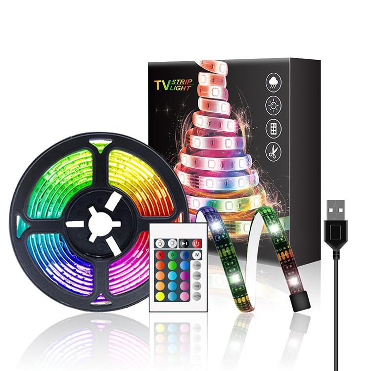 Colorful Led Strip 5V 1/2/3/4/5M USB Color Waterproof LED Strip Decor... – Vicedeal